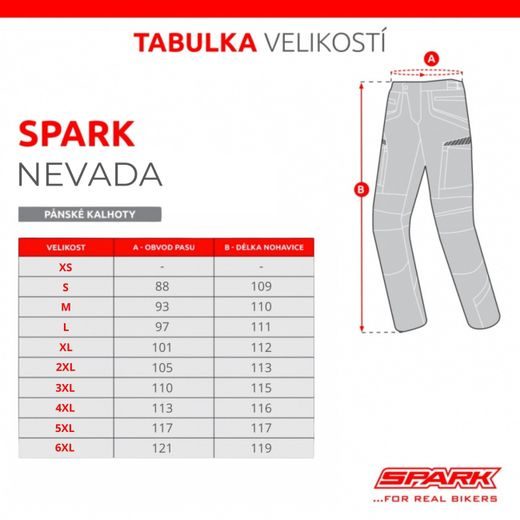 PÁNSKÉ TEXTILNÍ MOTO KALHOTY SPARK NEVADA - ŠEDÉ