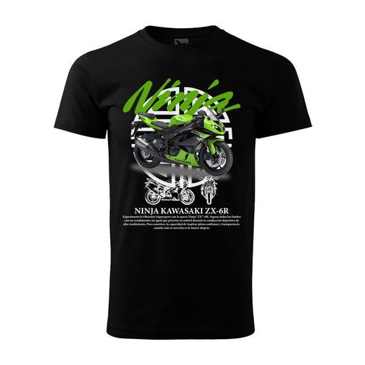 PÁNSKÉ TRIKO S MOTIVEM KAWASAKI NINJA ZX-6R - ČERNÉ