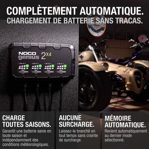 NABÍJEČKA PRO NABÍJENÍ 4 BATERIÍ NOCO 2X4, 6/12 V, 2-40 AH, 2 A