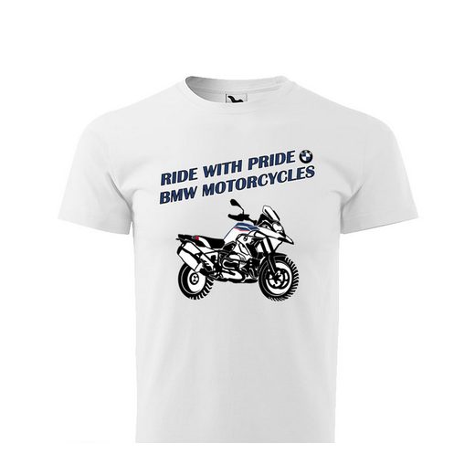 PÁNSKÉ TRIKO S MOTIVEM BMW MOTORCYCLES ENDURO - BÍLÉ