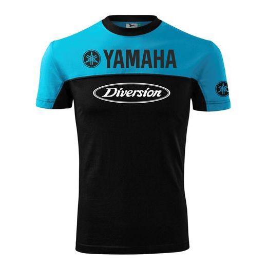PÁNSKÉ TRIKO S MOTIVEM YAMAHA DIVERSION - TYRKYSOVÁ/ČERNÁ