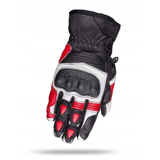 WOLF BANDIT RED KOŽENÉ RUKAVICE NA MOTORKU