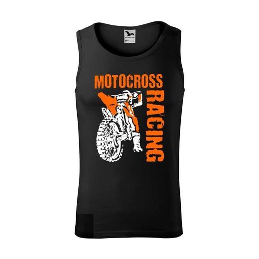 PÁNSKÉ TÍLKO S MOTIVEM MOTOCROSS RACING - ČERNÉ