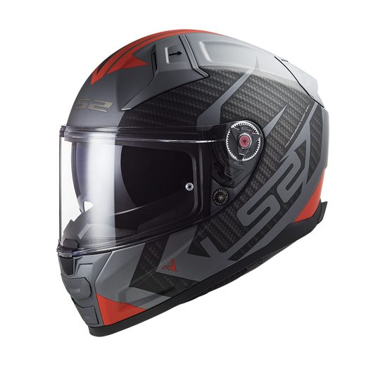 LS2 FF811 VECTOR II SPLITTER MATT TITANIUM RED-06