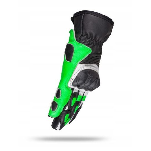 WOLF BANDIT GREEN KOŽENÉ RUKAVICE NA MOTORKU