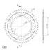 ŘETĚZOVÁ ROZETA SUPERSPROX RFE-485:48-BLK ČERNÝ 48 ZUBŮ, 428 - ŘETĚZOVÉ ROZETY SUPERSPROX - OCELOVÉ - PRO MOTORKU