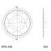 ŘETĚZOVÁ ROZETA SUPERSPROX RFE-248:44-BLK ČERNÝ 44 ZUBŮ, 520 - ŘETĚZOVÉ ROZETY SUPERSPROX - OCELOVÉ - PRO MOTORKU