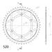 ŘETĚZOVÁ ROZETA SUPERSPROX RFE-808:48-BLK ČERNÝ 48 ZUBŮ, 520 - ŘETĚZOVÉ ROZETY SUPERSPROX - OCELOVÉ - PRO MOTORKU