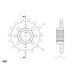 ŘETĚZOVÉ KOLEČKO SUPERSPROX CST-5054:15 15 ZUBŮ, 525 - ŘETĚZOVÁ KOLEČKA SUPERSPROX - PRO MOTORKU