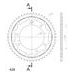 ŘETĚZOVÁ ROZETA SUPERSPROX RFE-1134:50-BLK ČERNÝ 50 ZUBŮ, 428 - ŘETĚZOVÉ ROZETY SUPERSPROX - OCELOVÉ - PRO MOTORKU
