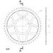 ŘETĚZOVÁ ROZETA SUPERSPROX RFE-807:46-BLK ČERNÝ 46 ZUBŮ, 525 - ŘETĚZOVÉ ROZETY SUPERSPROX - OCELOVÉ - PRO MOTORKU