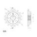 ŘETĚZOVÉ KOLEČKO SUPERSPROX CST-740:15 15 ZUBŮ, 525 - ŘETĚZOVÁ KOLEČKA SUPERSPROX - PRO MOTORKU