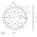 ŘETĚZOVÁ ROZETA SUPERSPROX RFE-1332:44-BLK ČERNÝ 44 ZUBŮ, 525 - ŘETĚZOVÉ ROZETY SUPERSPROX - OCELOVÉ - PRO MOTORKU