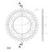 ŘETĚZOVÁ ROZETA SUPERSPROX RFE-479:38-BLK ČERNÝ 38 ZUBŮ, 530 - ŘETĚZOVÉ ROZETY SUPERSPROX - OCELOVÉ - PRO MOTORKU