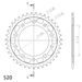 ŘETĚZOVÁ SADA EK - ZLATÝ ŘETĚZ 520 ZVX, X-KROUŽEK, KOLEČKO SUPERSPROX, ROZETA SUPERSPROX PRO HONDA CTX 700 2014-2016