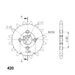 ŘETĚZOVÉ KOLEČKO SUPERSPROX CST-253:16 16 ZUBŮ, 420 - ŘETĚZOVÁ KOLEČKA SUPERSPROX - PRO MOTORKU