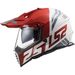 LS2 MX436 PIONEER EVO EVOLVE RED WHITE - ENDURO MOTO PŘILBY - PRO MOTORKÁŘE