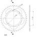HLINÍKOVÁ ŘETĚZOVÁ ROZETA SUPERSPROX RAL-1793:42-BLK ČERNÝ 42 ZUBŮ, 520 - ŘETĚZOVÉ ROZETY SUPERSPROX - 7075-T6 HLINÍKOVÁ SLITINA - PRO MOTORKU