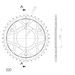 ŘETĚZOVÁ ROZETA SUPERSPROX RFE-1478:38-BLK ČERNÝ 38 ZUBŮ, 520 - ŘETĚZOVÉ ROZETY SUPERSPROX - OCELOVÉ - PRO MOTORKU