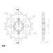 ŘETĚZOVÉ KOLEČKO SUPERSPROX CST-281:15 15 ZUBŮ, 520 - ŘETĚZOVÁ KOLEČKA SUPERSPROX - PRO MOTORKU