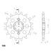 ŘETĚZOVÉ KOLEČKO SUPERSPROX CST-281:14 14 ZUBŮ, 520 - ŘETĚZOVÁ KOLEČKA SUPERSPROX - PRO MOTORKU