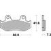 BRZDOVÉ DESTIČKY BREMBO 07078 BRZDOVÉ DESTIČKY PRO SKÚTRY CC