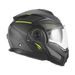 PŘEKLOPNÁ HELMA NA MOTORKU NOX PREMIUM SPINNER ARK ČERNÁ MATNÁ, ŽLUTÁ FLUO