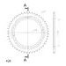 ŘETĚZOVÁ ROZETA SUPERSPROX RFE-463:48-BLK ČERNÝ 48 ZUBŮ, 428 - ŘETĚZOVÉ ROZETY SUPERSPROX - OCELOVÉ - PRO MOTORKU