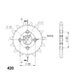 ŘETĚZOVÉ KOLEČKO SUPERSPROX CST-253:15 15 ZUBŮ, 420 - ŘETĚZOVÁ KOLEČKA SUPERSPROX - PRO MOTORKU