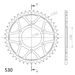 ŘETĚZOVÁ ROZETA SUPERSPROX RFE-488:41-BLK ČERNÝ 41 ZUBŮ, 530 - ŘETĚZOVÉ ROZETY SUPERSPROX - OCELOVÉ - PRO MOTORKU