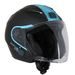 OTEVŘENÁ HELMA NA MOTORKU SE SLUNEČNÍ CLONOU SPEEDS CITY III ČERNO/MODRÁ MATNÁ
