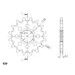 ŘETĚZOVÉ KOLEČKO SUPERSPROX CST-1592:14 14 ZUBŮ, 520 - ŘETĚZOVÁ KOLEČKA SUPERSPROX - PRO MOTORKU