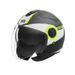 OTEVŘENÁ HELMA SE SLUNEČNÍ CLONOU NOX N182 ROUND FLUO