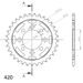 ŘETĚZOVÁ ROZETA SUPERSPROX RFE-801:33-BLK ČERNÝ 33 ZUBŮ, 420 - ŘETĚZOVÉ ROZETY SUPERSPROX - OCELOVÉ - PRO MOTORKU