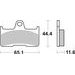 BRZDOVÉ DESTIČKY BREMBO 07YA45SD