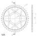 ŘETĚZOVÁ ROZETA SUPERSPROX RFE-1489:42-BLK ČERNÝ 42 ZUBŮ, 525 - ŘETĚZOVÉ ROZETY SUPERSPROX - OCELOVÉ - PRO MOTORKU