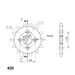 ŘETĚZOVÉ KOLEČKO SUPERSPROX CST-253:14 14 ZUBŮ, 420 - ŘETĚZOVÁ KOLEČKA SUPERSPROX - PRO MOTORKU