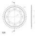 ŘETĚZOVÁ ROZETA SUPERSPROX RFE-487:43-BLK ČERNÝ 43 ZUBŮ, 520 - ŘETĚZOVÉ ROZETY SUPERSPROX - OCELOVÉ - PRO MOTORKU