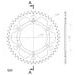 HLINÍKOVÁ ŘETĚZOVÁ ROZETA SUPERSPROX RAL-990:46-GLD ZLATÁ 46 ZUBŮ, 520 - ŘETĚZOVÉ ROZETY SUPERSPROX - 7075-T6 HLINÍKOVÁ SLITINA - PRO MOTORKU