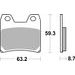 BRZDOVÉ DESTIČKY BREMBO 07YA4007 CC ROAD