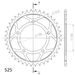 ŘETĚZOVÁ ROZETA SUPERSPROX RFE-702:40-BLK ČERNÝ 40 ZUBŮ, 525 - ŘETĚZOVÉ ROZETY SUPERSPROX - OCELOVÉ - PRO MOTORKU