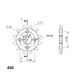 ŘETĚZOVÉ KOLEČKO SUPERSPROX CST-253:12 12 ZUBŮ, 420 - ŘETĚZOVÁ KOLEČKA SUPERSPROX - PRO MOTORKU