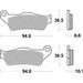 BRZDOVÉ DESTIČKY BREMBO 07BB2809 CC ROAD