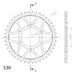 ŘETĚZOVÁ SADA EK - ZLATÝ ŘETĚZ 530 MVXZ, X-KROUŽEK, KOLEČKO JT, ROZETA SUPERSPROX PRO KAWASAKI ZXR 750 R 1991-1992