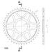 ŘETĚZOVÁ ROZETA SUPERSPROX RFE-816:43-BLK ČERNÝ 43 ZUBŮ, 530 - ŘETĚZOVÉ ROZETY SUPERSPROX - OCELOVÉ - PRO MOTORKU