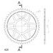 ŘETĚZOVÁ ROZETA SUPERSPROX RFE-239:48-BLK ČERNÝ 48 ZUBŮ, 420 - ŘETĚZOVÉ ROZETY SUPERSPROX - OCELOVÉ - PRO MOTORKU