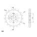 ŘETĚZOVÉ KOLEČKO SUPERSPROX CST-278:16 16 ZUBŮ, 530 - ŘETĚZOVÁ KOLEČKA SUPERSPROX - PRO MOTORKU