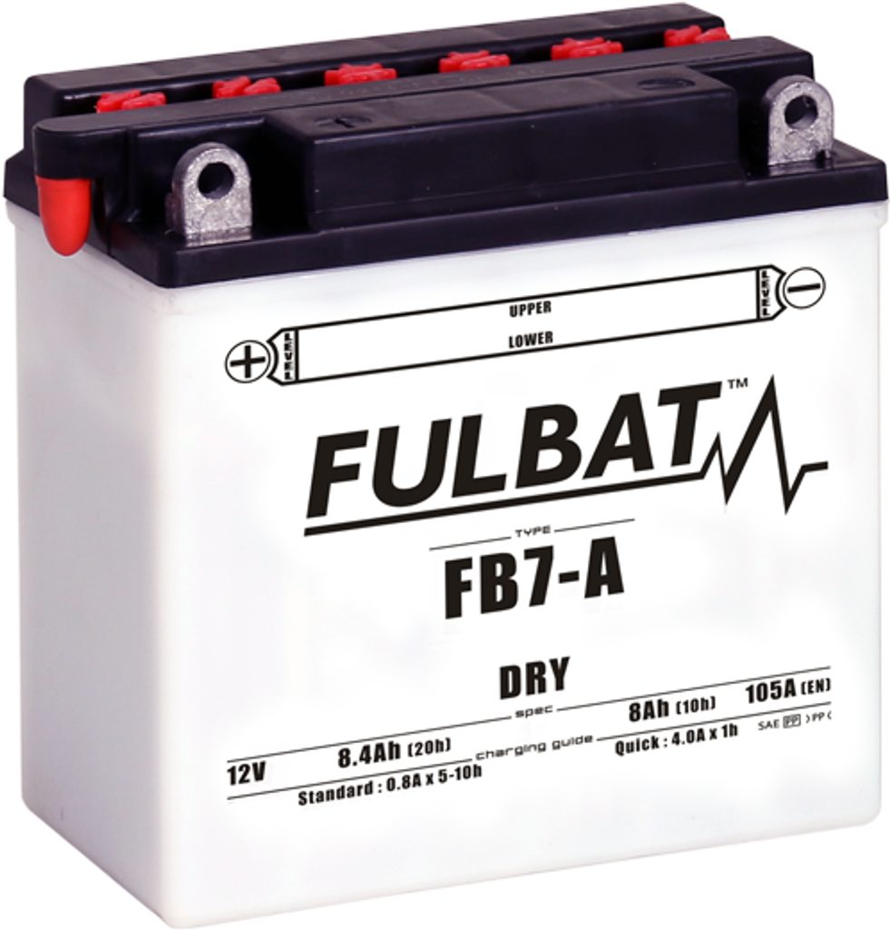 Konvenční motocyklová baterie FULBAT FB7-A (12N7-4A) (YB7-A) Včetně balení  kyseliny - FULBAT - Konvenční akumulátory FULBAT (vč.balení kyseliny) - 780  Kč - Teambike 23 s.r.o.