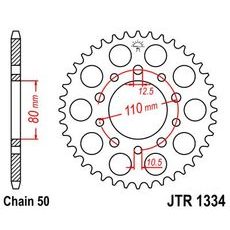 ŘETĚZOVÁ ROZETA JT JTR 1334-47 47 ZUBŮ, 530