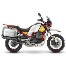 KOMPLETNÍ SADA BOČNÍCH HLINÍKOVÝCH KUFRŮ SHAD TERRA 36L/47L, VČETNĚ MONTÁŽNÍ SADY SHAD MOTO GUZZI V 85 TT